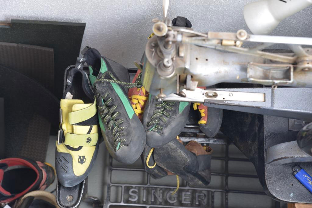 kletterschuhe naehen